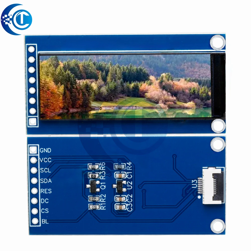 1.68 Inch Long Strip TFT Display (NV3007): 142×148 LCD Module – Full-View SPI Color Screen for Arduino