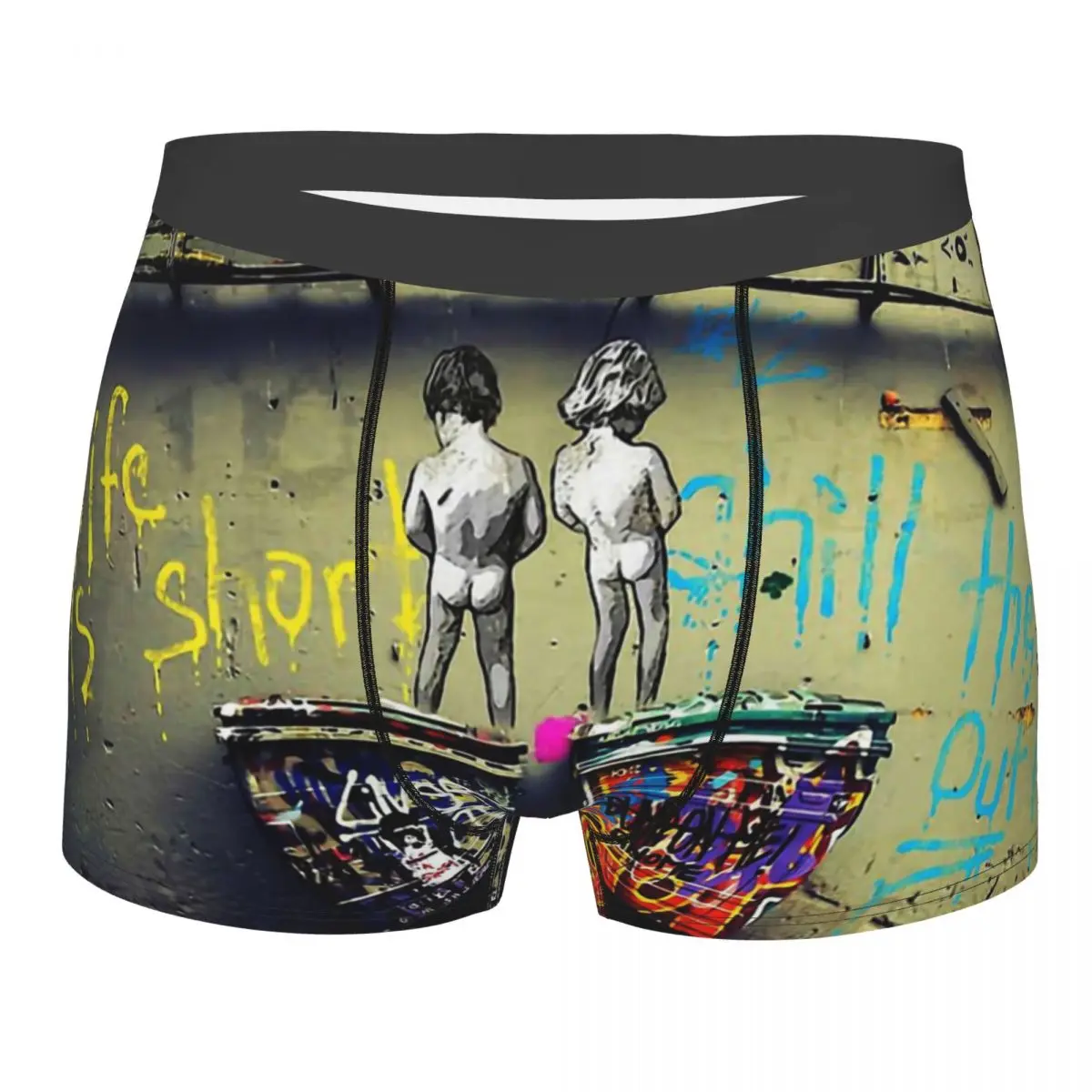 Banksy Chill The Duck Out Underpants Cotton Panties Man Underwear Ventilate Shorts Boxer Briefs