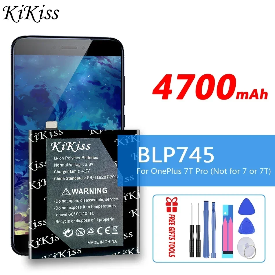 

Сменный аккумулятор KiKiss большой емкости BLP745 на 4700 мАч для OnePlus 7T Pro 7tpro 1 + 7tpro (не для 7Т или 7Т)