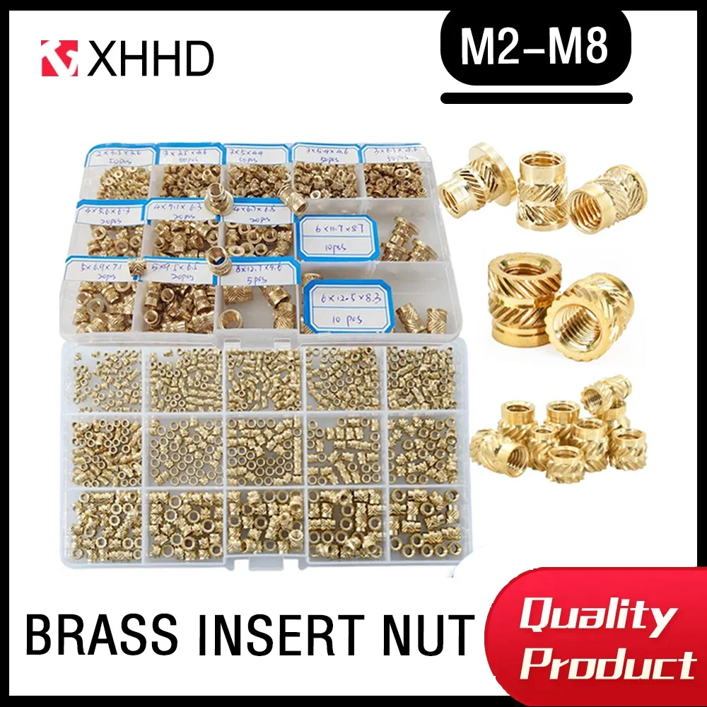 

M2 M2.5 M3 M4 M5 M6 M8 Brass Insert Nut Hot Melting Embedded Threaded Nuts Insertion Insertnut Knurled Laptop 3D Printer Nut Kit