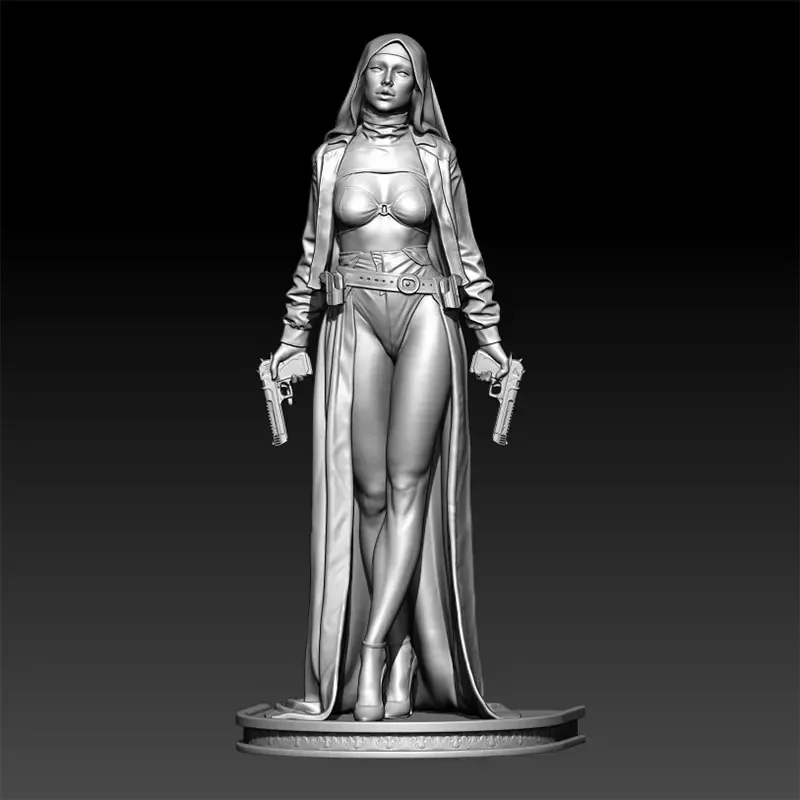 1/24  1/18  Resin Model Kit Nun Soldier Figurine Sculpture Unpainted RW-1398