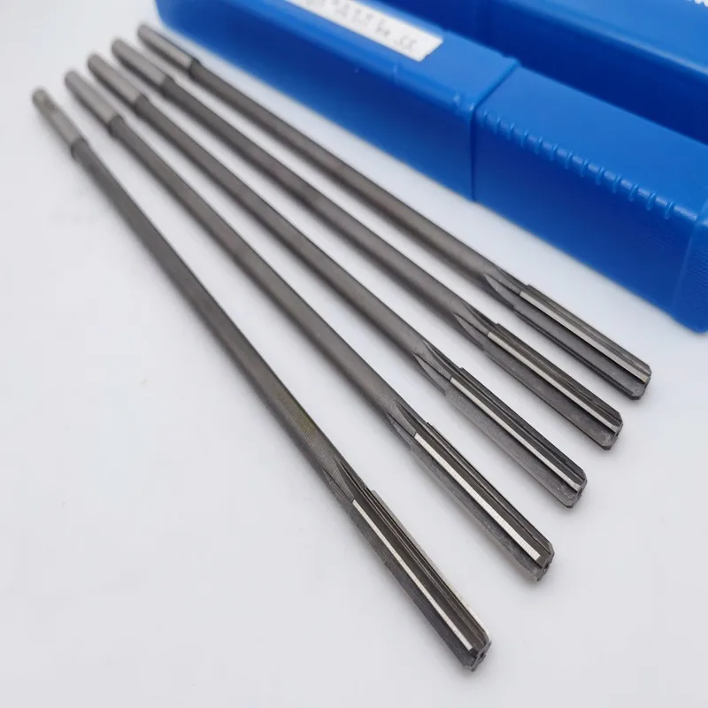 1Pc Lengthen Reamer 100-300mm HSS High Speed Steel H7 Straight Shank Machine Chucking Reamer for Metal Steel Aluminum Hole Drill