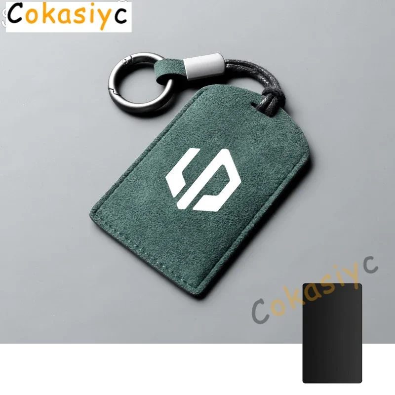 Image of Leder Auto NFC Karte Fernbedienung Schlüssel Abdeckung Fob Fall Schutz Halter Shell Für Leapmotor C10 2024 Auto Keyless Kychain Zubehör