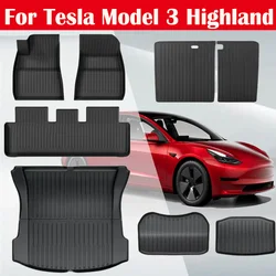 Per Tesla Model 3 Highland 2024 TPE tappetini per tutte le stagioni tappetino per rivestimento del carico anteriore posteriore, accessori per tappetini antiscivolo impermeabili