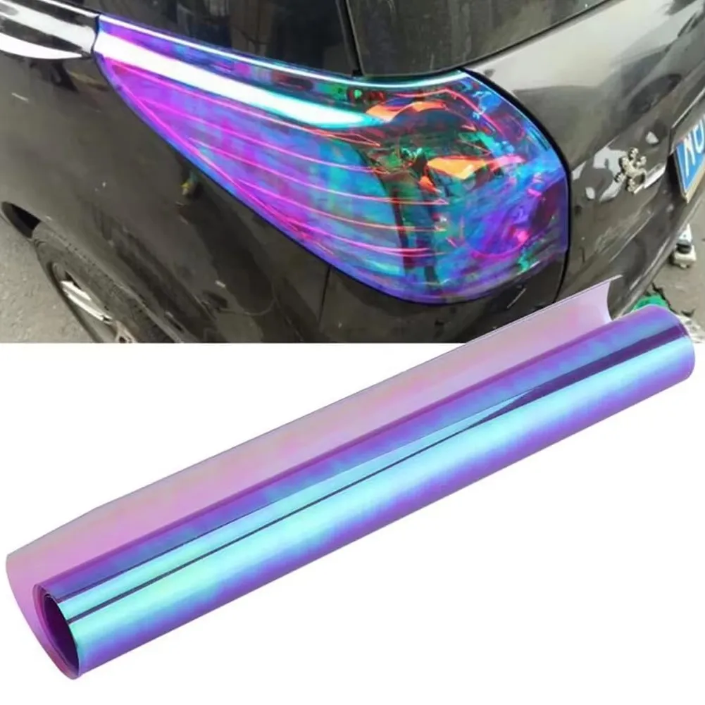 

100cm X 30cm Neo Purple Chameleon Color Tint Vinyl Film Smoke Headlight Fog Light Overlay Auto Sticker Cover for Vehicle
