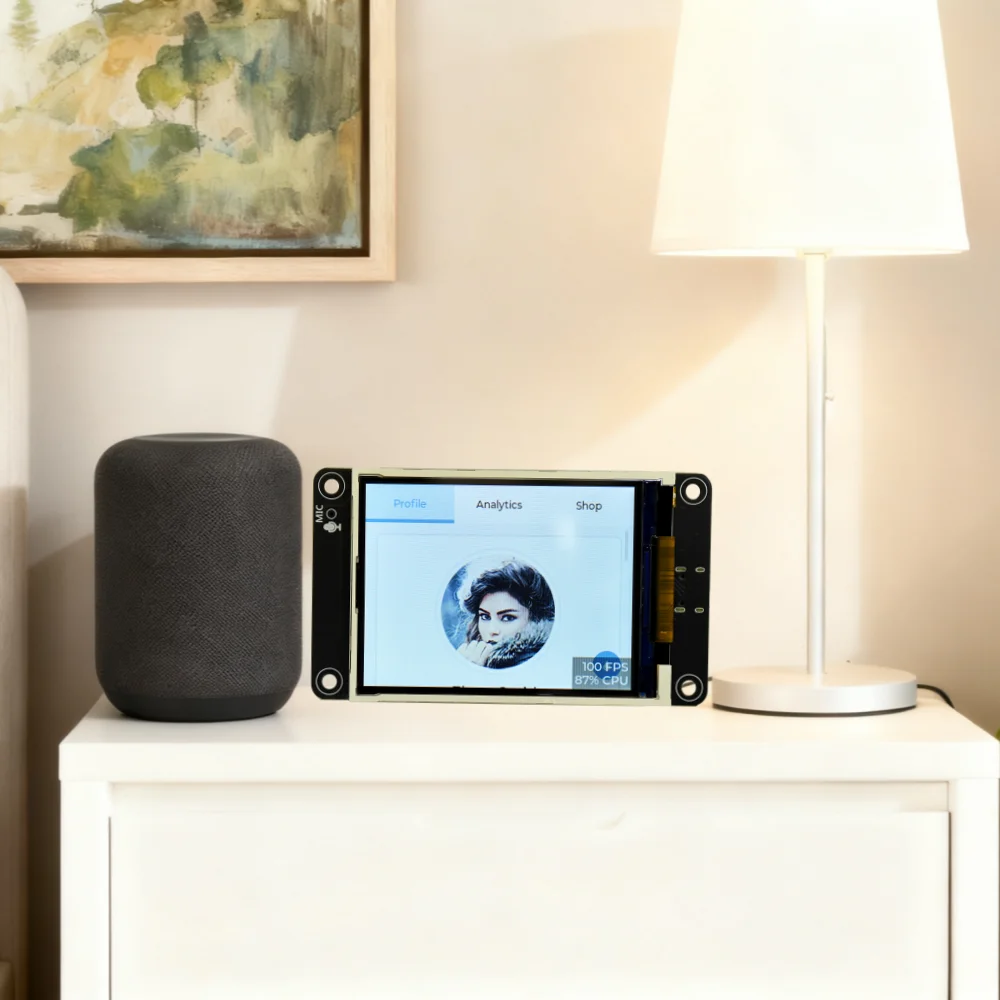 لوحة تطوير ESP32-S3 مع شاشة ملونة TFT مقاس 2.8 بوصة معالج ثنائي النواة وحدة عرض ذكية تعمل بالواي فاي وبلوتوث لـ Xiaozhi AI