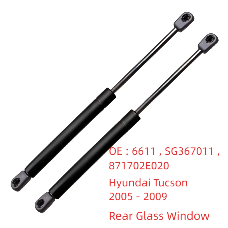 2Pcs Rear Glass Window Lift Supports Struts Gas Charged Springs SG367011 871702E020 8.71702E+25 For Hyundai Tucson 2005 - 2009