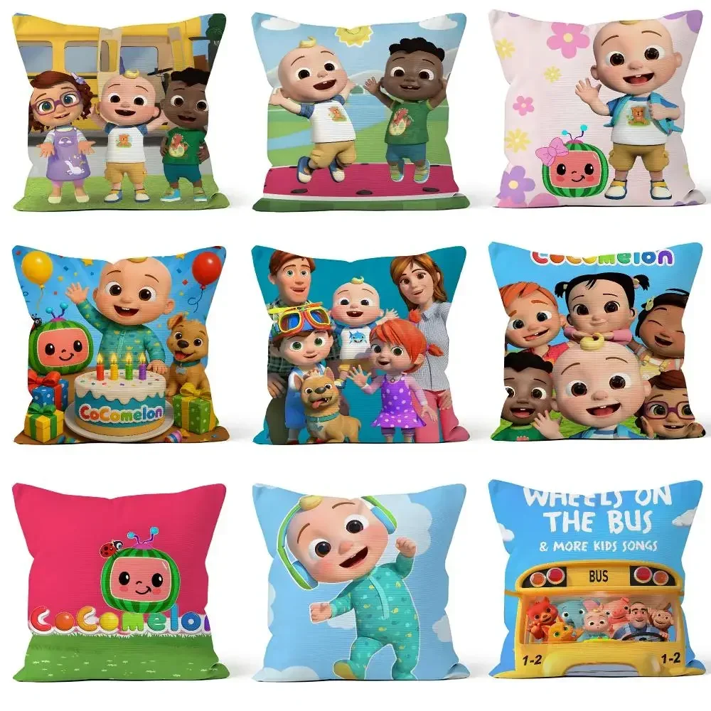 Cartoon CoComelon JJ YoYo TomTom Cody Cushion Cover Throw Pillow Soft Short Plush Cozy Durable Colorfast Sofa Bedroom Home Decor