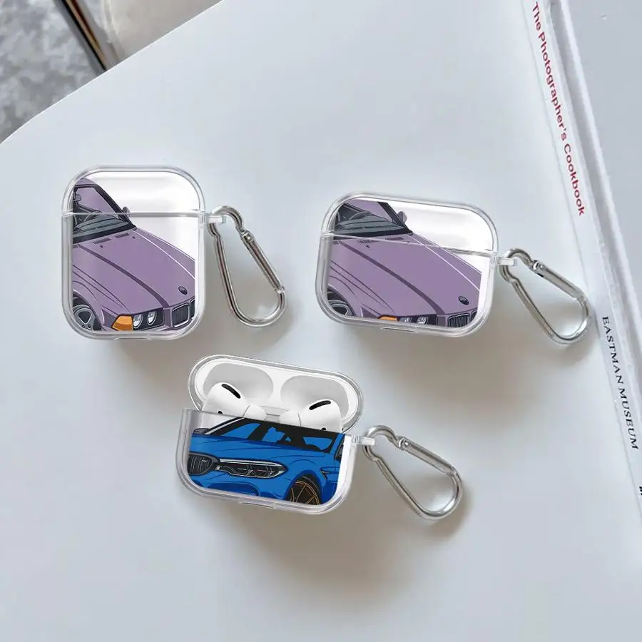 Clear Earphone Cases Cover Case For Airpods 3 4 2 Pro3 1 Pro Pro2 Blue Beast Retro Power
