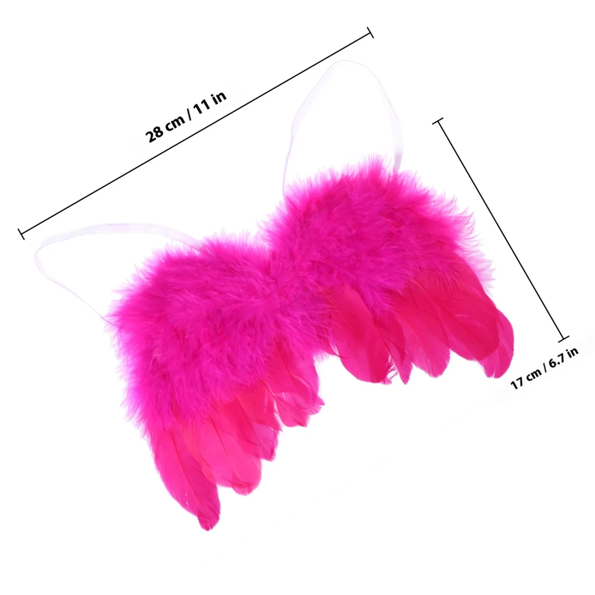 Różowe Anielskie Skrzydła Rekwizyt do Zdjęć Niemowlęcych Naturalne Skrzydła Ubranka do Zdjęć na Baby Shower Urodziny