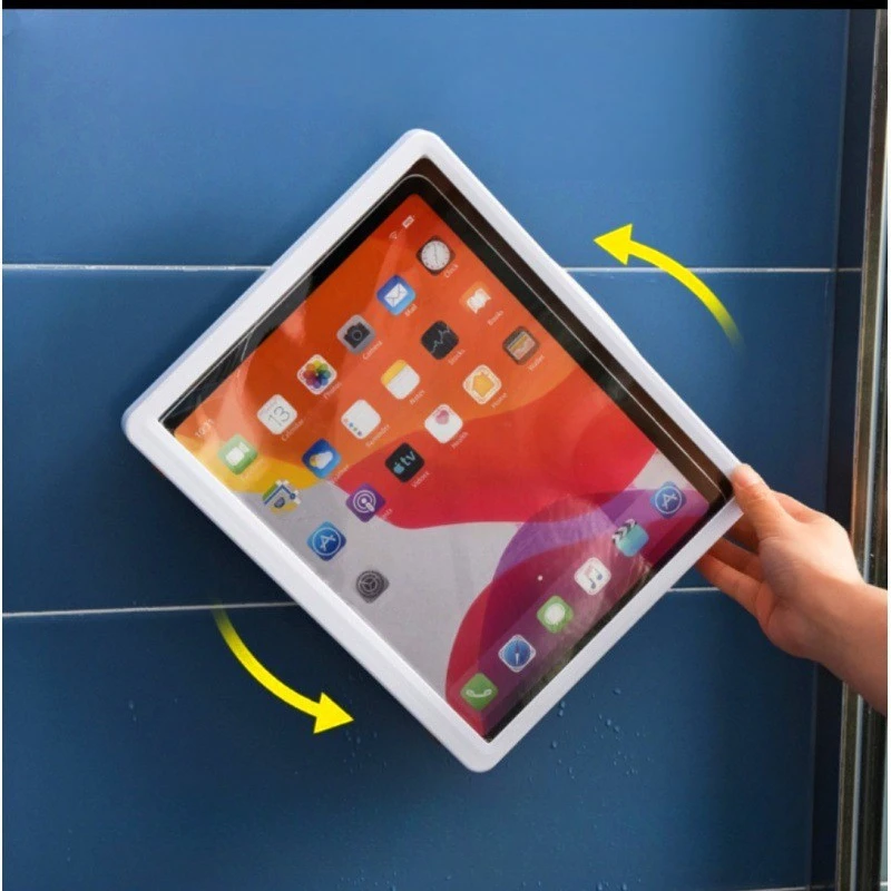 Wall non-punching IPAD PRO tablet PC bracket  waterproof box anti-fog chasing drama bathroom wall hanging wall