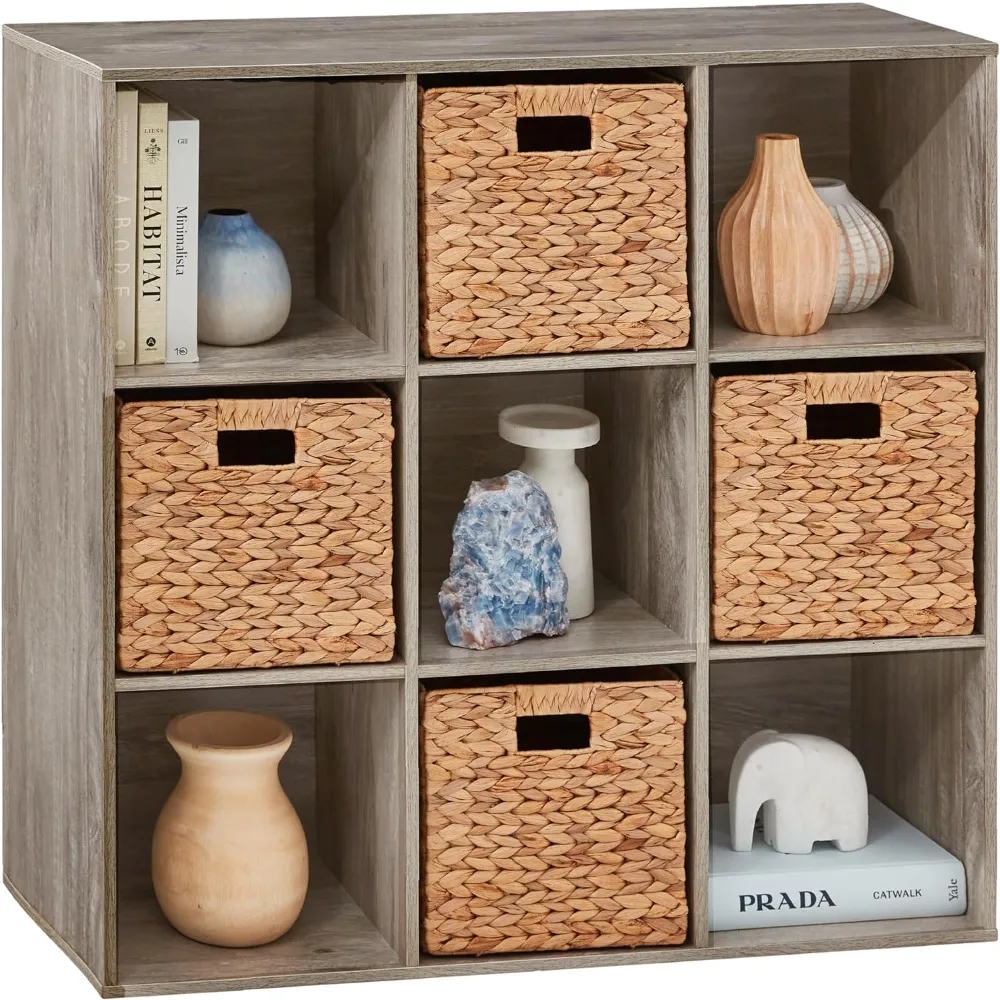 

9-Cube Storage Organizer, 11in Shelf Opening, Bookcase, Display Shelf, Customizable w/ 3 Removable Back