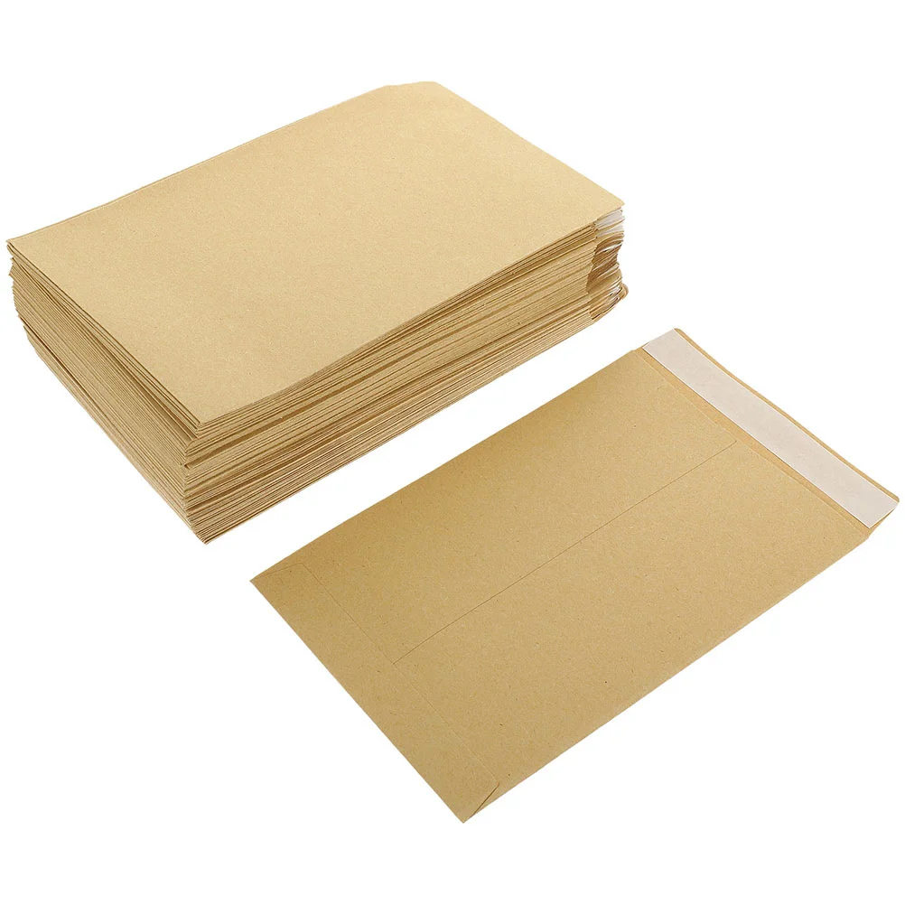 

60pcs Self Adhesive Envelopes Kraft Paper Storage Bags For Cash Savings Challenge Money Organizers Portable Blank Envelopes For