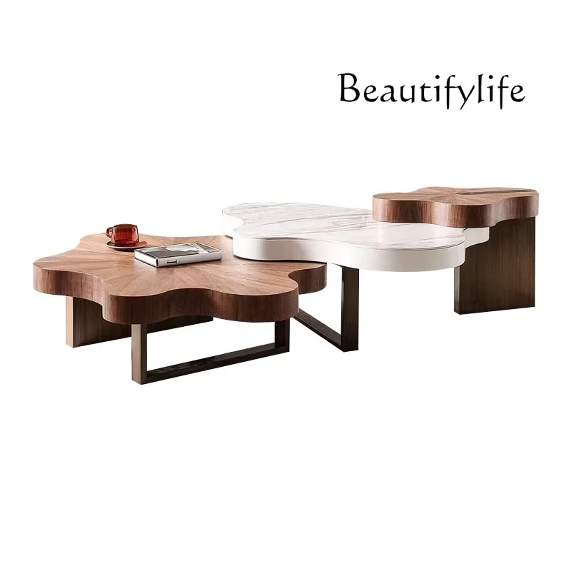 W Xenomorph Irregular Side Table Lounge Clear Restaurant Interior Hotel Modern Coffee Table Luxury Mesas Bajas Home Furniture