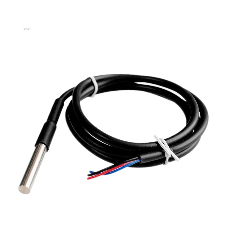 Waterproof 18B20 temperature probe temperature sensor Stainless steel package -100cm wire (DS18B20)