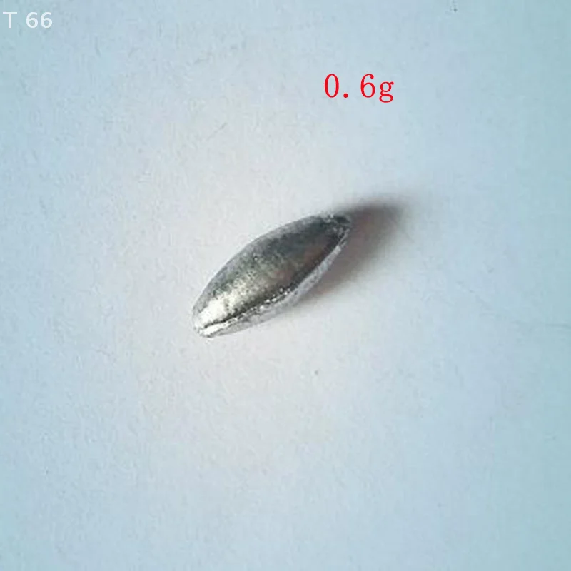 100Pcs Fishing Olive Shape Rig Sinkers Angling Weight Split Shot ±0.35-8g Fishing Weight Sinker Fishing Tackle Tool Accessories