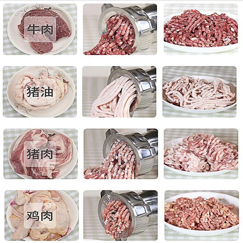 1100 واط مفرمة اللحم الثقيلة المفرمة جزار مفرمة اللحم لحم الخنزير آلة صنع السجق #6