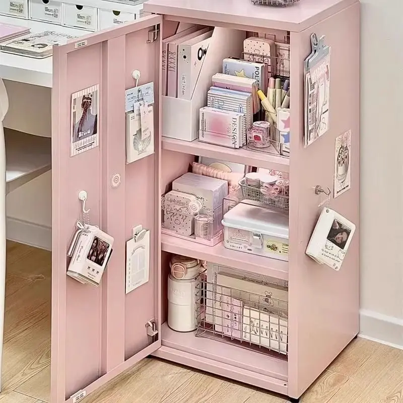 

Dopamine Desk Drawer Storage Cabinet Student Bookshelf Stationery with Password Lock Desktop Direct Sales