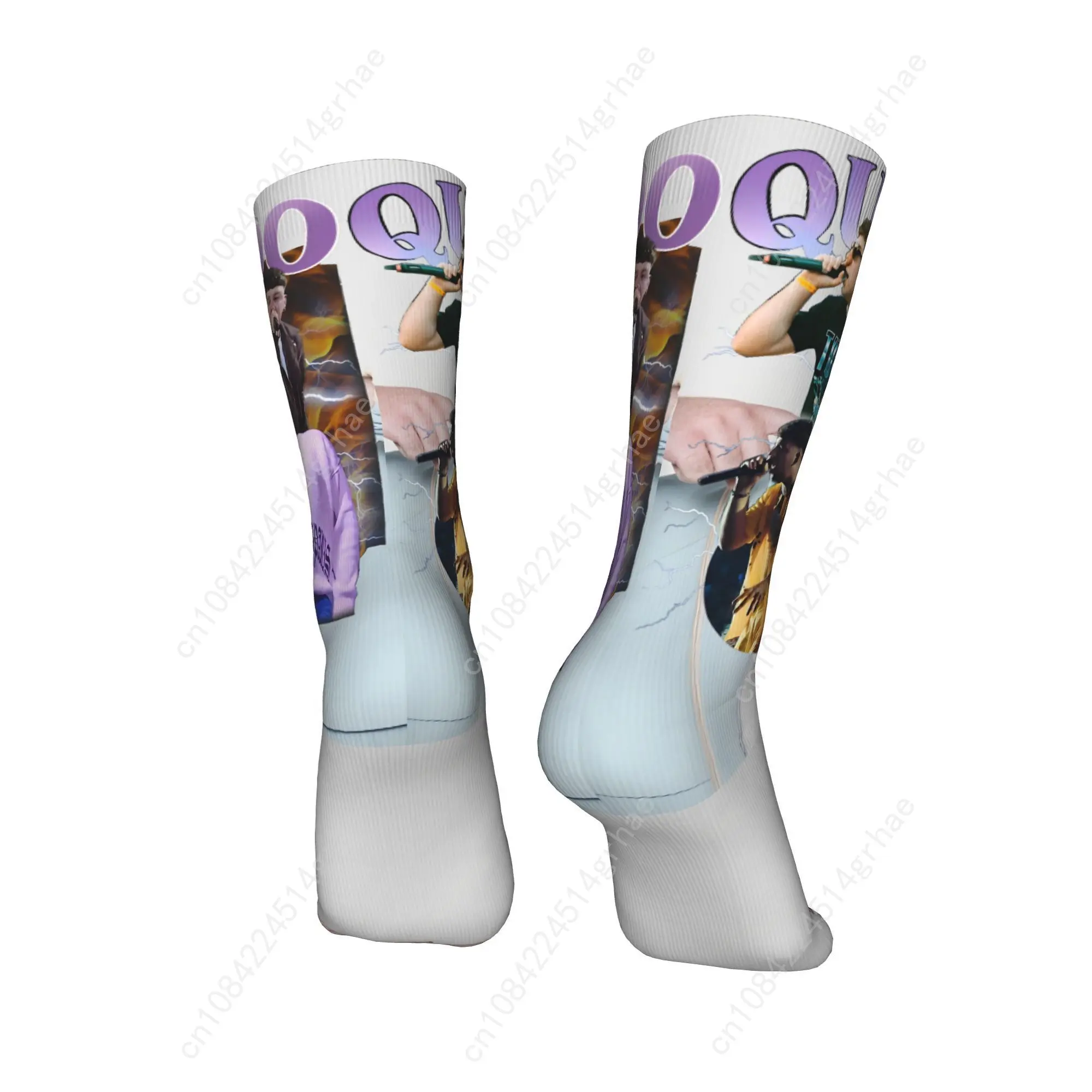 Quevedo 2025 Tour chaussettes bas gothiques printemps Anti-transpiration hommes chaussettes respirant graphique Skateboard chaussettes