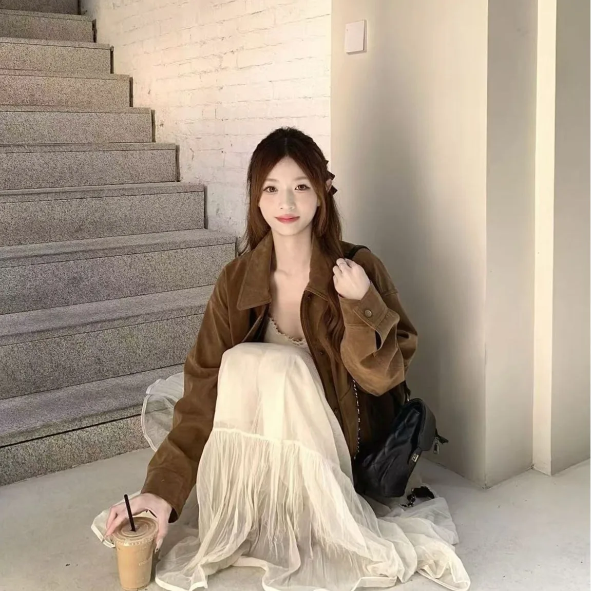 الرجعية Jaet ماتي طوق ort معطف الخريف الشتاء جديد Sle Faionable المرأة العصرية ملابس خارجية السيدات قسط مباراة كل #3