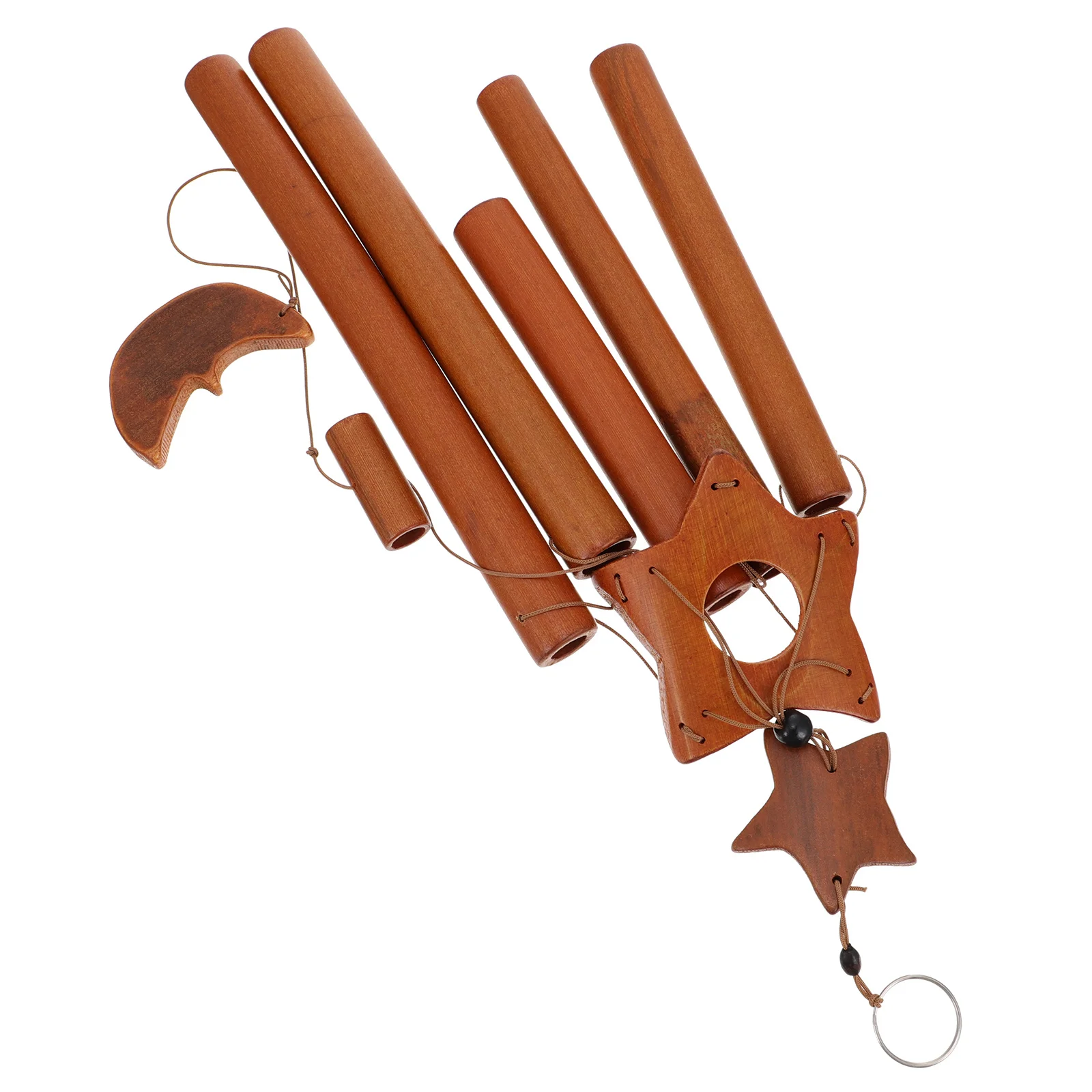 

1Pcs Wooden Wind Chime Bamboo Material Fresh Comfortable Hanging Decor with Melodious Sound for Balcony Garden Window Home Decor