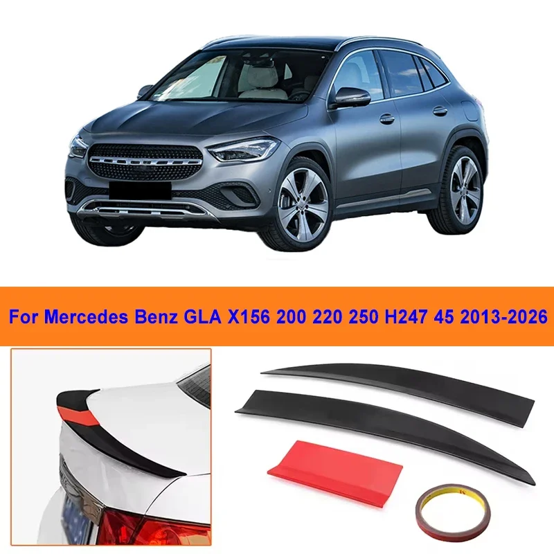 

For Benz GLA X156 200 220 250 H247 45 2013-2026 3-Section ABS Rear Trunk Spoiler 115-125cm Adjustable Sports Decor Top Wing