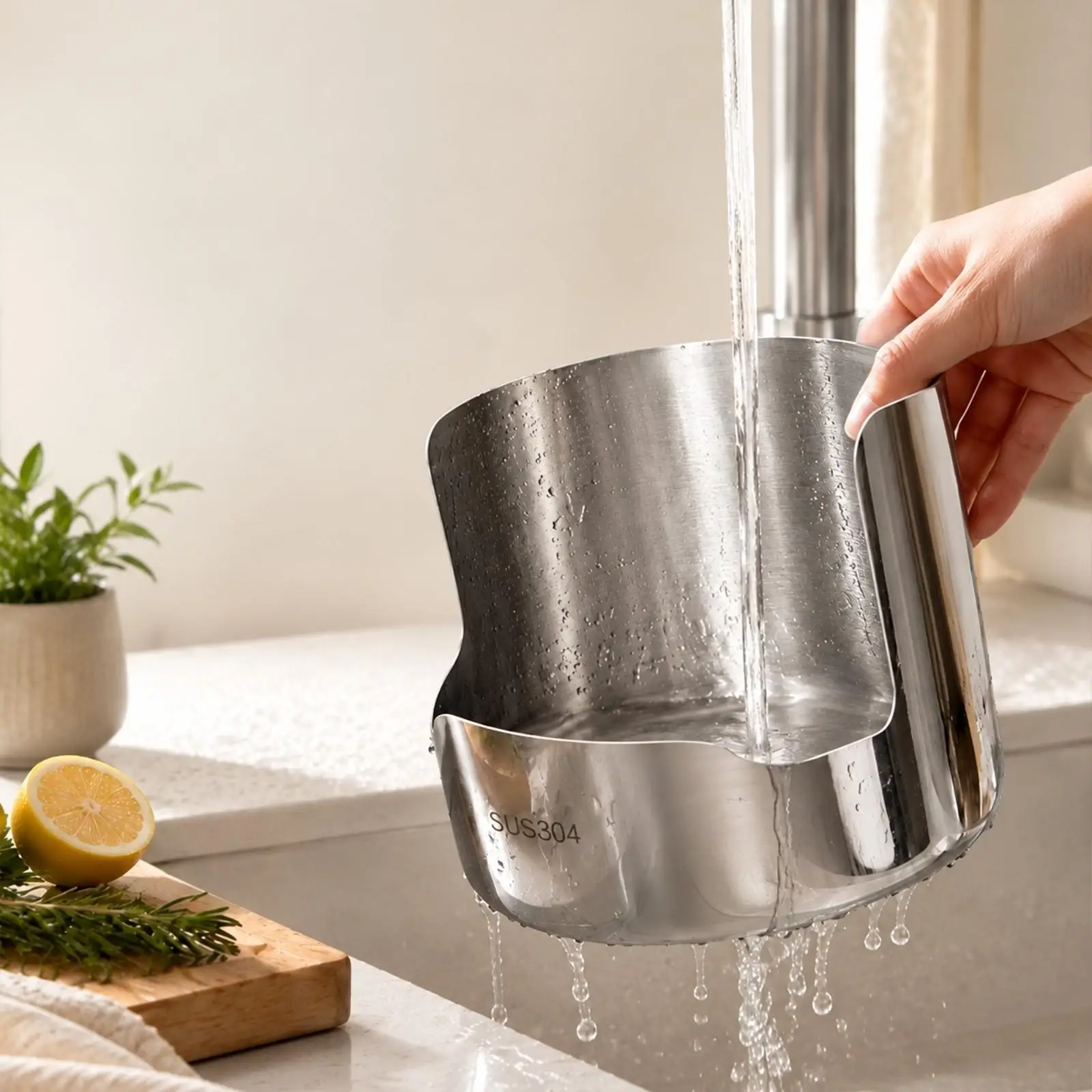SUS304 Stainless Steel Kitchen Utensil Holder Countertop Organizer for Spoons Spatulas Ladles Cutlery Stand