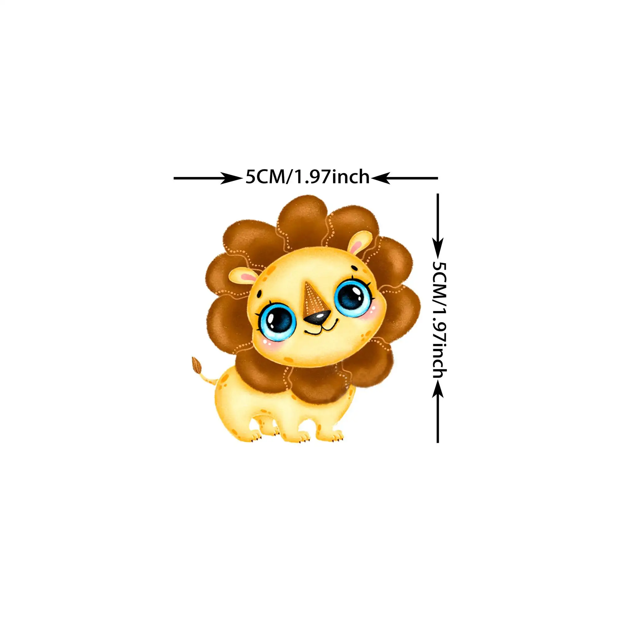 50 PCS 3D Cute Animals Temporary Tattoos For Men Women, Cartoon Animals Lion Dog Cat ZOO Fake Tattoo Sticker Kids Birthday Gifts