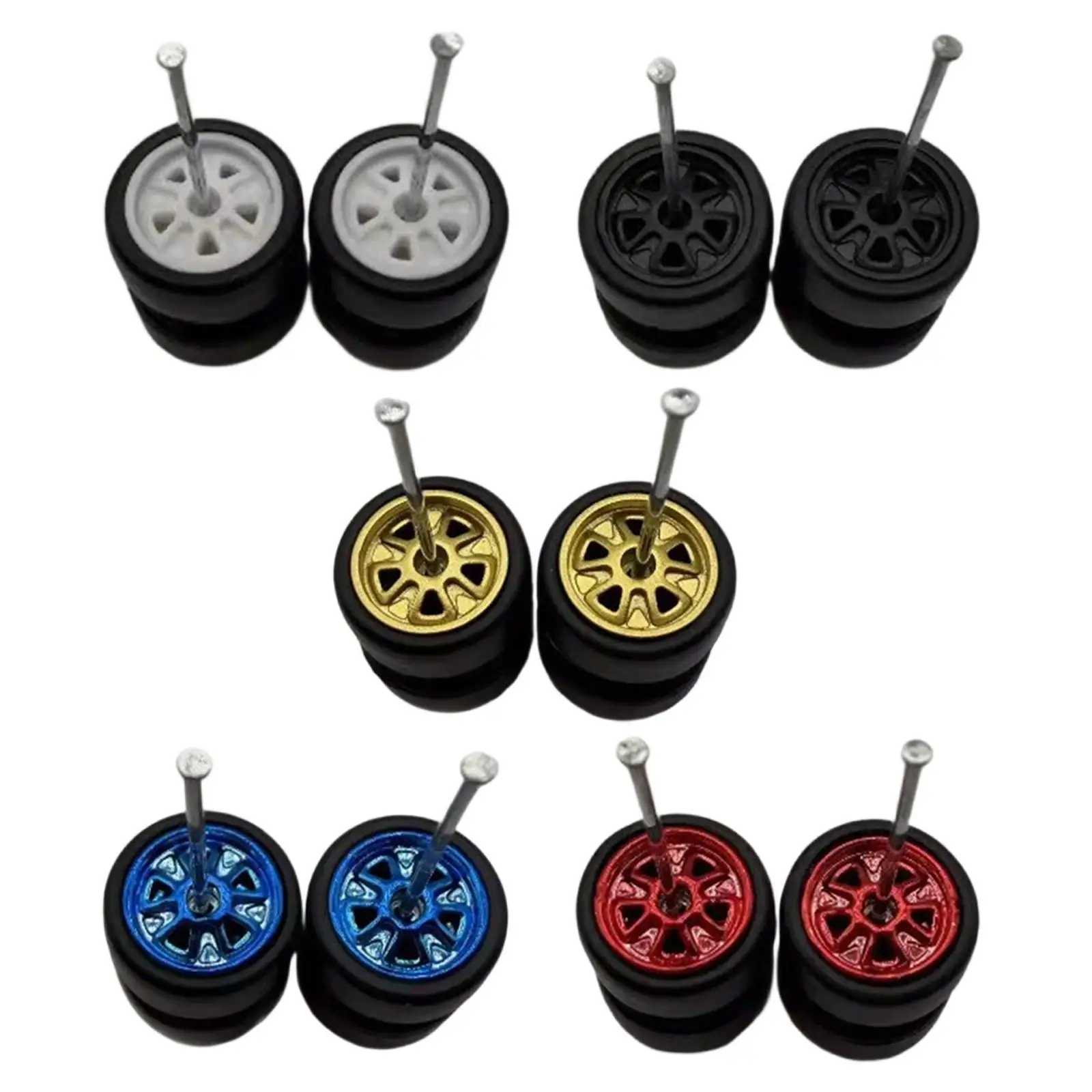 

Колеса и шины для радиоуправляемых машинок 1/64, резиновые колеса, прочные пластиковые аксессуары для миниатюрных моделей машинок 1