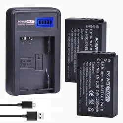 ENEL20, EN-EL20a Battery/ USB Smart Charger for Nikon MH-27 MH-29, Coolpix P950,P1000,DL24-500, A,1 AW1,1 J1,1 J2,1 J3,1 S1,1 V3