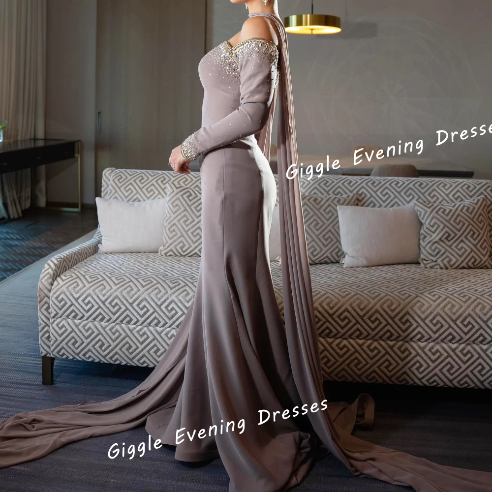 Giggle Satin Sweetheart Nobility Beading Elegance Prom Gown Saudi Arab Pretty Floor-Length Evening Party Dresses for Women 2024