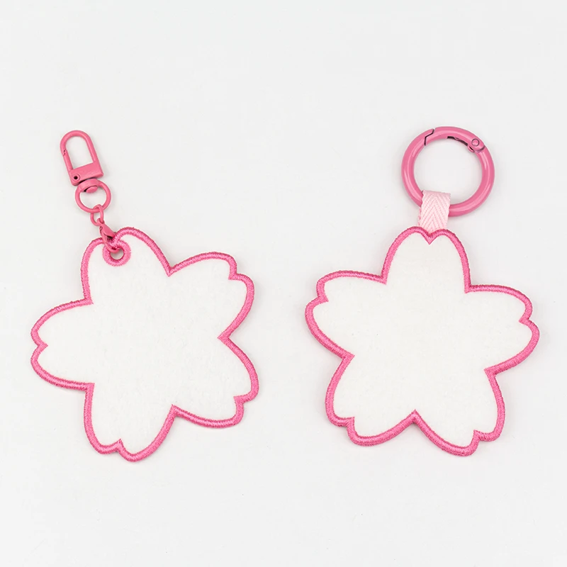 

Felt Cloth Keychain Flower Shape Pendant Keyring For Women Men Girls Boys DIY Backpack Pendants Key Chains Accessories Gifts