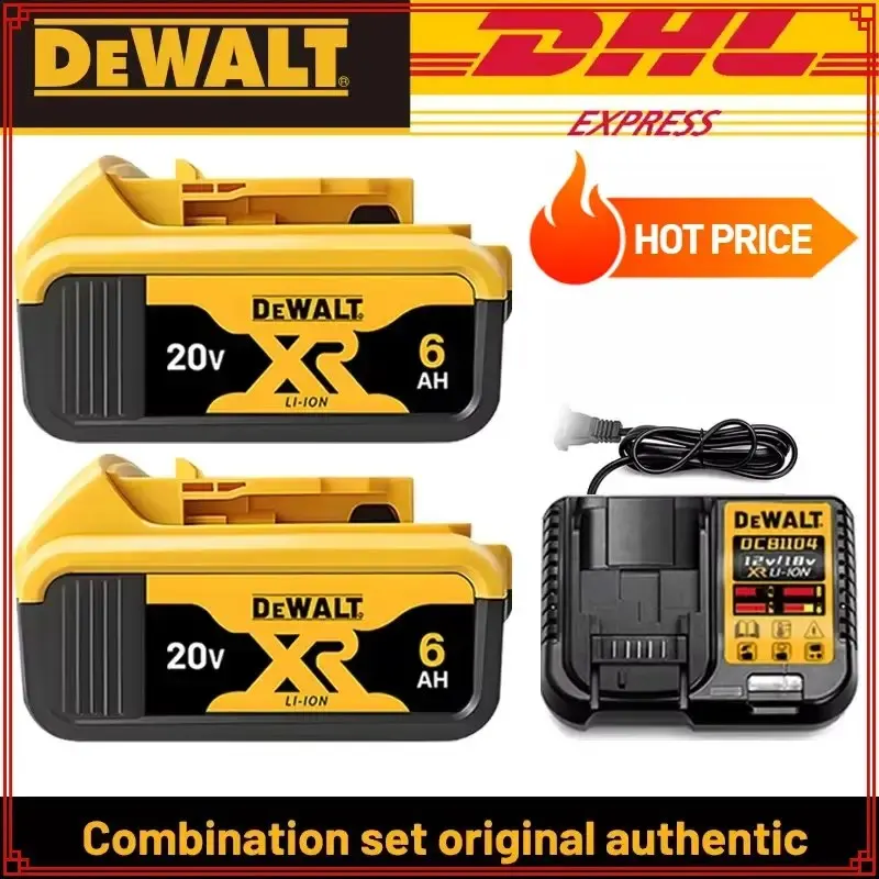 بطارية ديوالت 20 فولت أصلية 6Ah 20 فولت/60 فولت لبطارية أداة الطاقة ديوالت DCB206 20 فولت 6.0Ah بطارية DCB206 20 فولت بطارية DCB205 DCB200