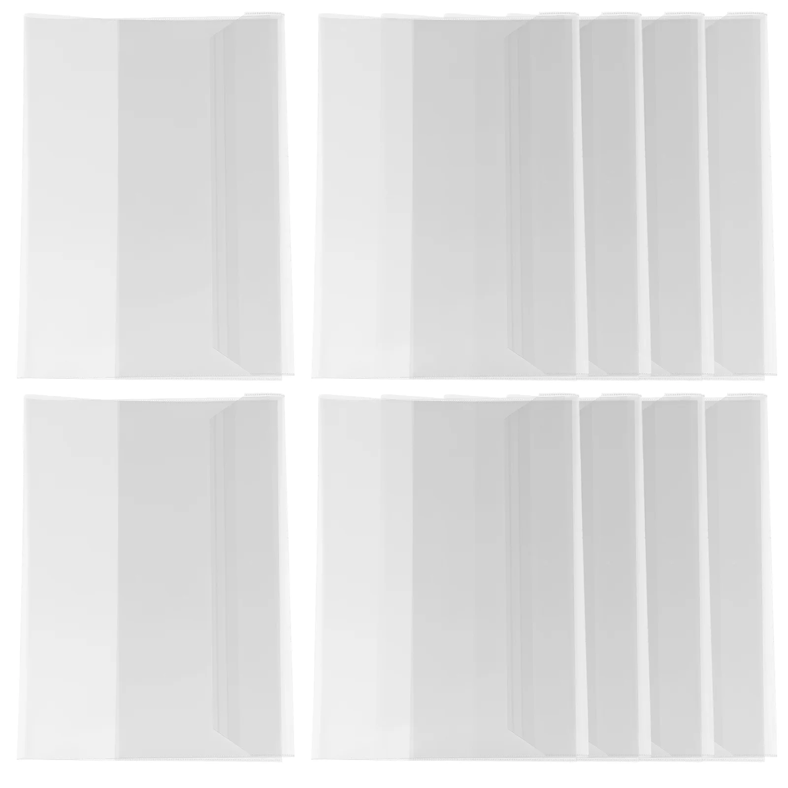 

10 Pcs Book Cover Stretchy Covers Text Transparent Bag Clear Plastic Waterproof