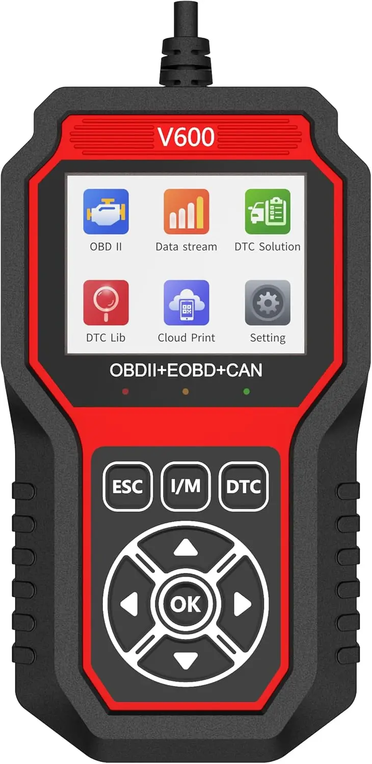 

V600 OBD2 Scanner, Check Engine Light Code Reader, OBD II Fault Diagnosis Tool