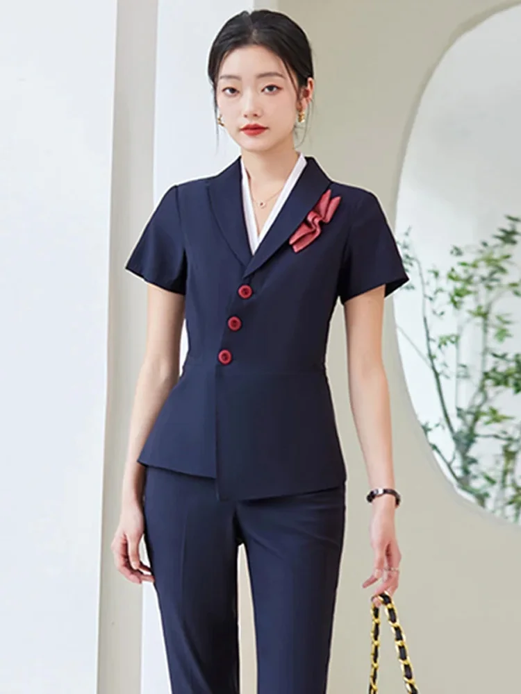 

Korean Style Fashion Women Suits Office Elegant 2024 New Streetwear Turn Down Collar Blazers Jackets Casual Vintage Pants Suits