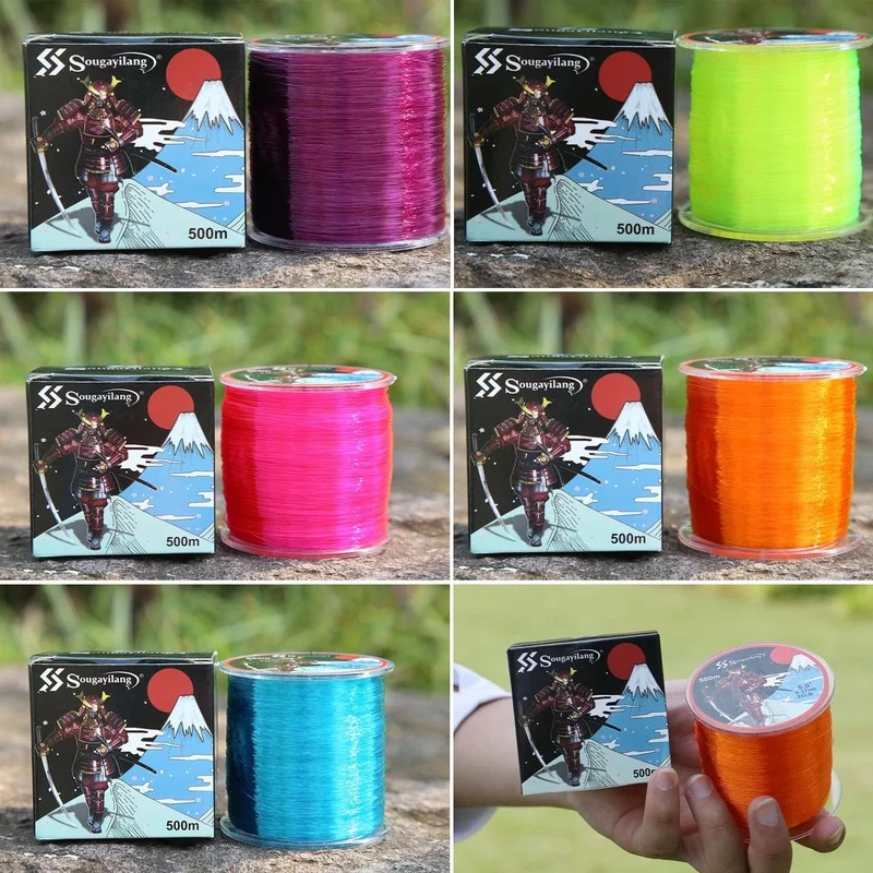 Sougayilang 500M nylonowa żyłka wędkarska 7-38lb Super mocna żyłka wędkarska Fluorowęglowa powłoka zewnętrzna wędkarstwo morskie Pesca — zdjęcie 7