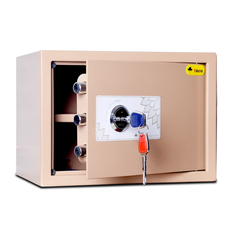 Simple mechanical safe Home office Small anti-theft key Safe deposit box All-steel elderly safe