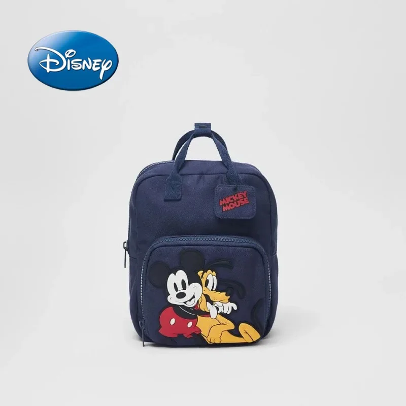 Mochila de dibujos animados de Mickey de Disney, mochila escolar a la moda para bebés, niños y niñas, bolso para niños, bolso de hombro doble para niños de 2 a 6 años