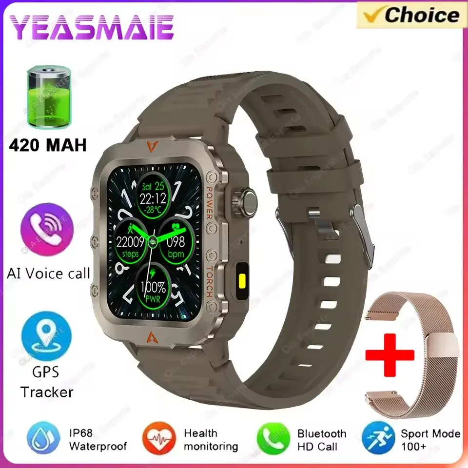 2025 Neue Smartwatch für Herren Outdoor GPS Sportuhr Herzfrequenz Schlafüberwachung Wasserdichte Smartwatch für iOS Android