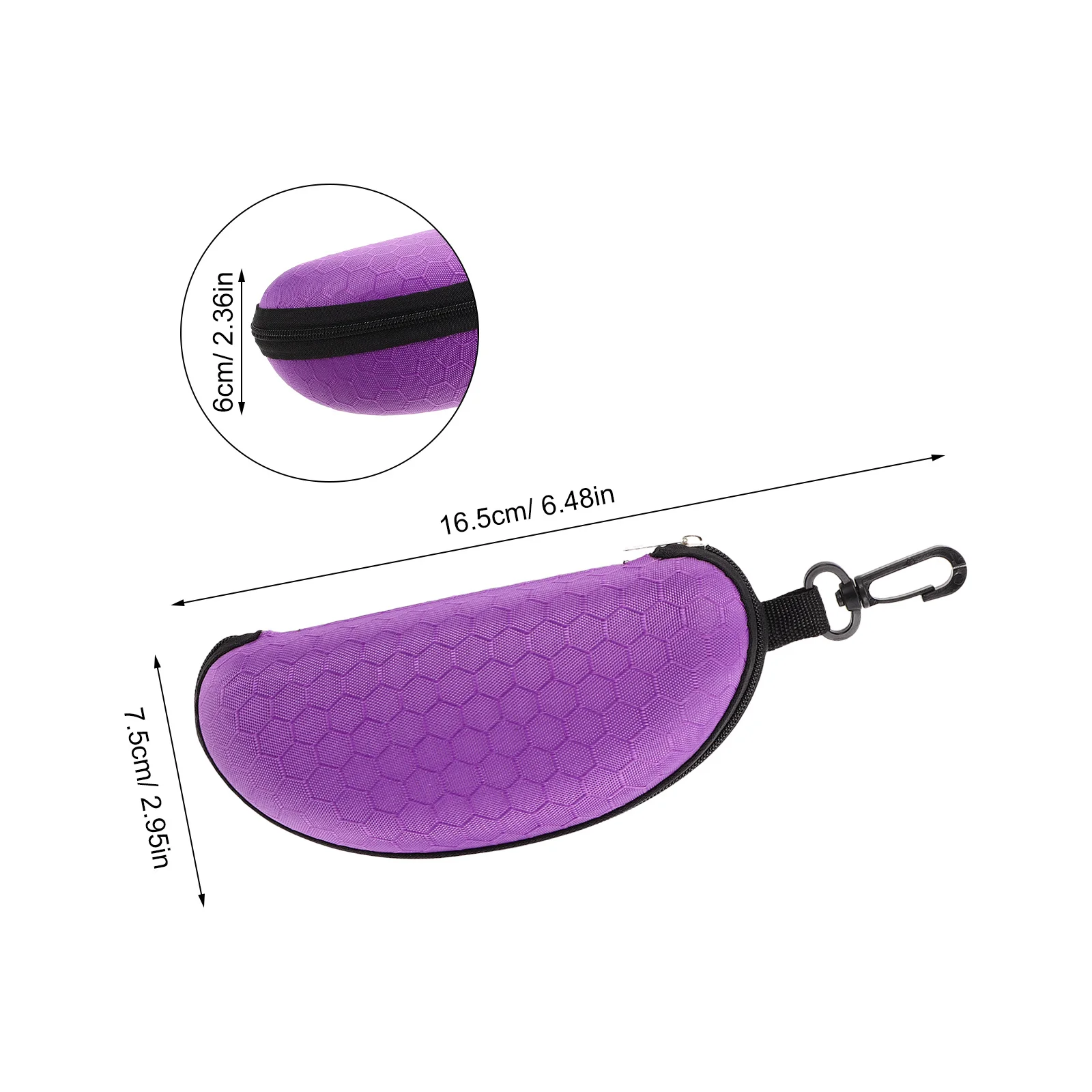 5 قطع من حقيبة تخزين النظارات الشمسية للسفر مقاومة للصدمات من مادة إيفا بسحاب منظم للنظارات مدمج لبطاقات مفاتيح النظارات المحمولة