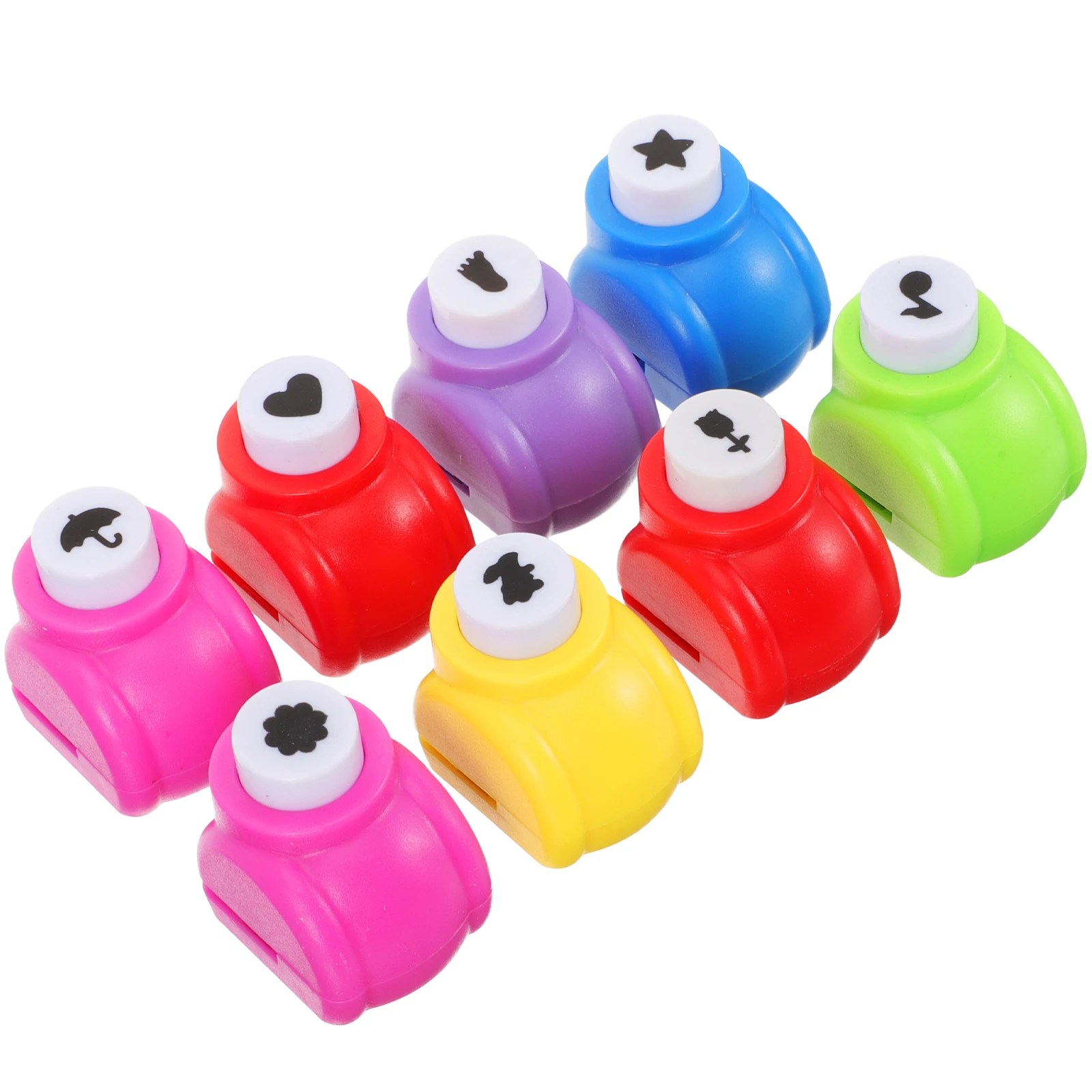 

8 Pcs Paper Punches for Crafting Embossor Set Scrapbook Handheld Hole Punching Single Scrapbooking Abs Puncher