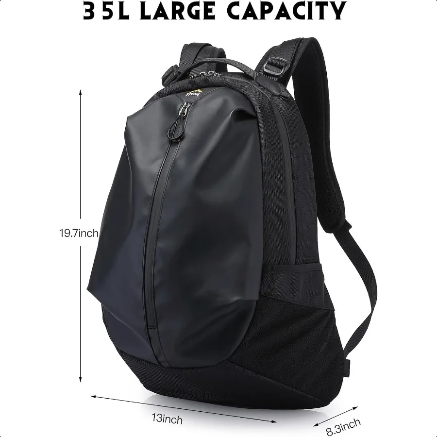 Motorcycle Backpack for Men 35L Waterproof Helmet Backpack for Travel Daily Office Trips Motorcycle Accories