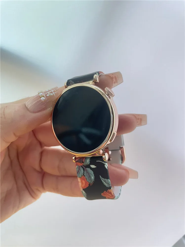 레오파드 무늬 귀여운 실리콘 시계 밴드, 화웨이 GT4 GT3 GT2 스마트 교체 스트랩, 41mm, 46mm GT3pro 용, 18mm, 20mm, 22mm