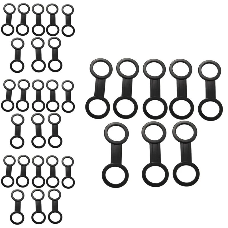 160X Scuba Diving Dive Snorkeling Silicone Snorkel Mask Strap Keeper Holder Clips Retainer Attachment Gear Spare Black