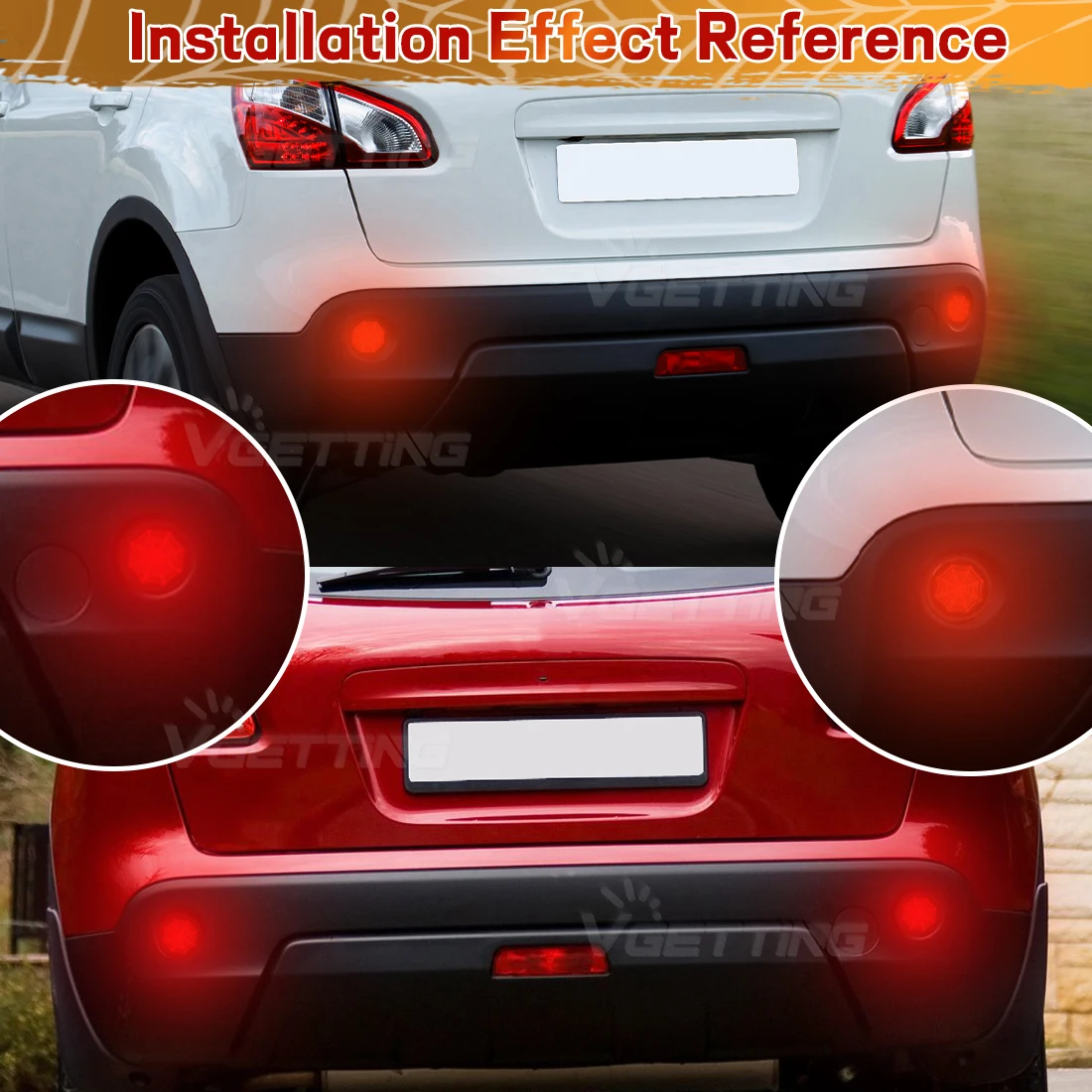 

Светодиодные отражатели заднего бампера для Toyota Corolla 2008 2009 2010, для Nissan Qashqai для Pathfinder, автомобильный задний стоп-сигнал, стоп-сигнал