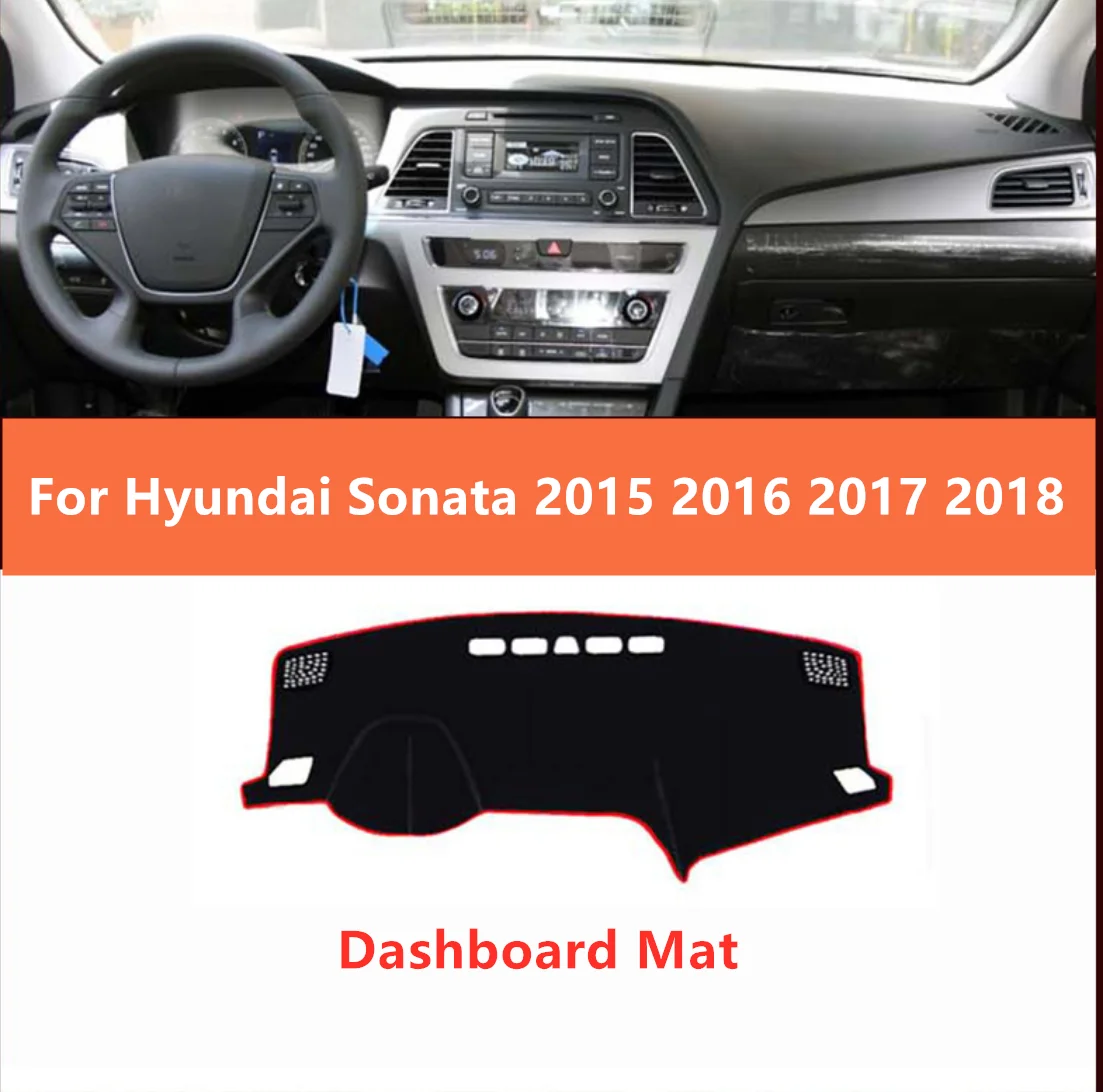 

Dash Mat Dashboard Cover Mat Pad Dashmat Dash Anti-UV Sun Shade Carpet Accessories For Hyundai Sonata 2015 2016 2017 2018