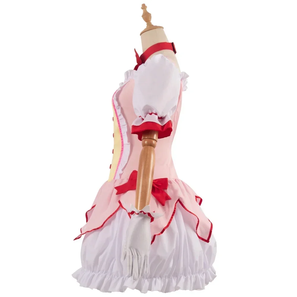 Disfraz de Cosplay de Kaname Madoka para mujer, ropa de Anime con arco y flecha, vestido de Kaname Magica, peluca, trajes de Kaname Madoka