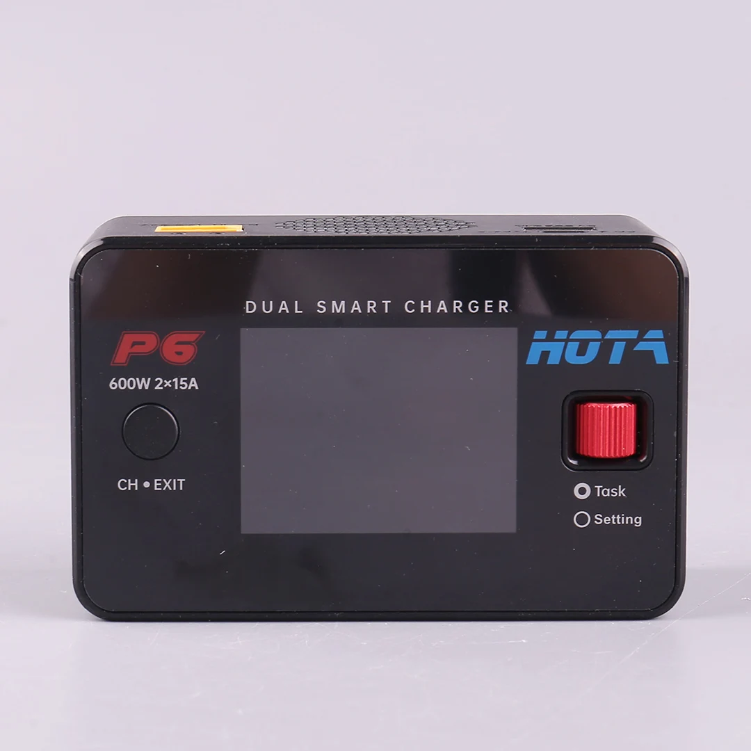 HOTA P6 Dual Smart Charger AC240W DC600W 15A for Lipo LiIon NiMH Battery with Type-C iPhone Samsung Charging