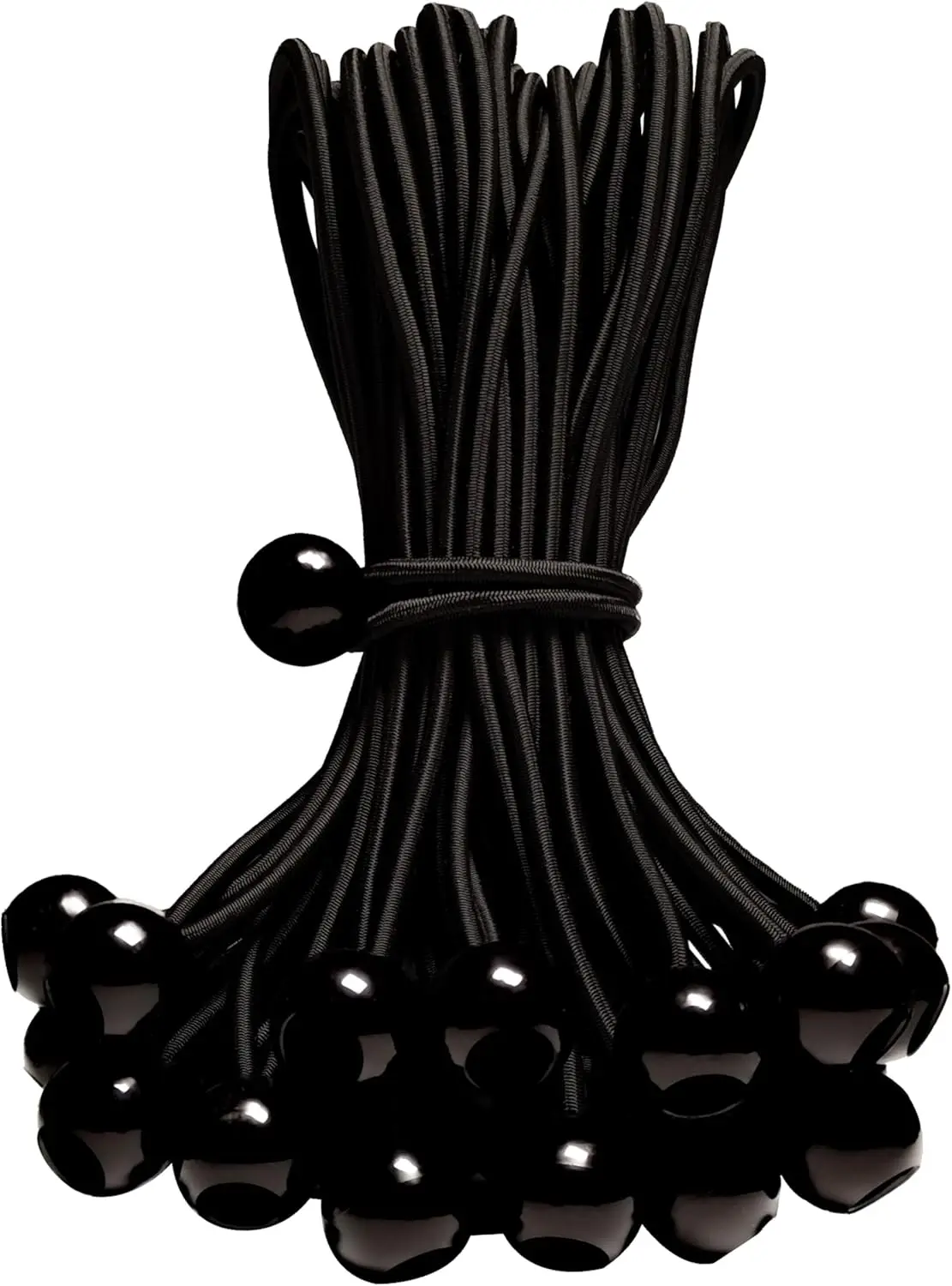 

50-Pack 4-Inch Ball Bungee Cords, UV Resistant, Heavy Duty Elastic Tie Downs